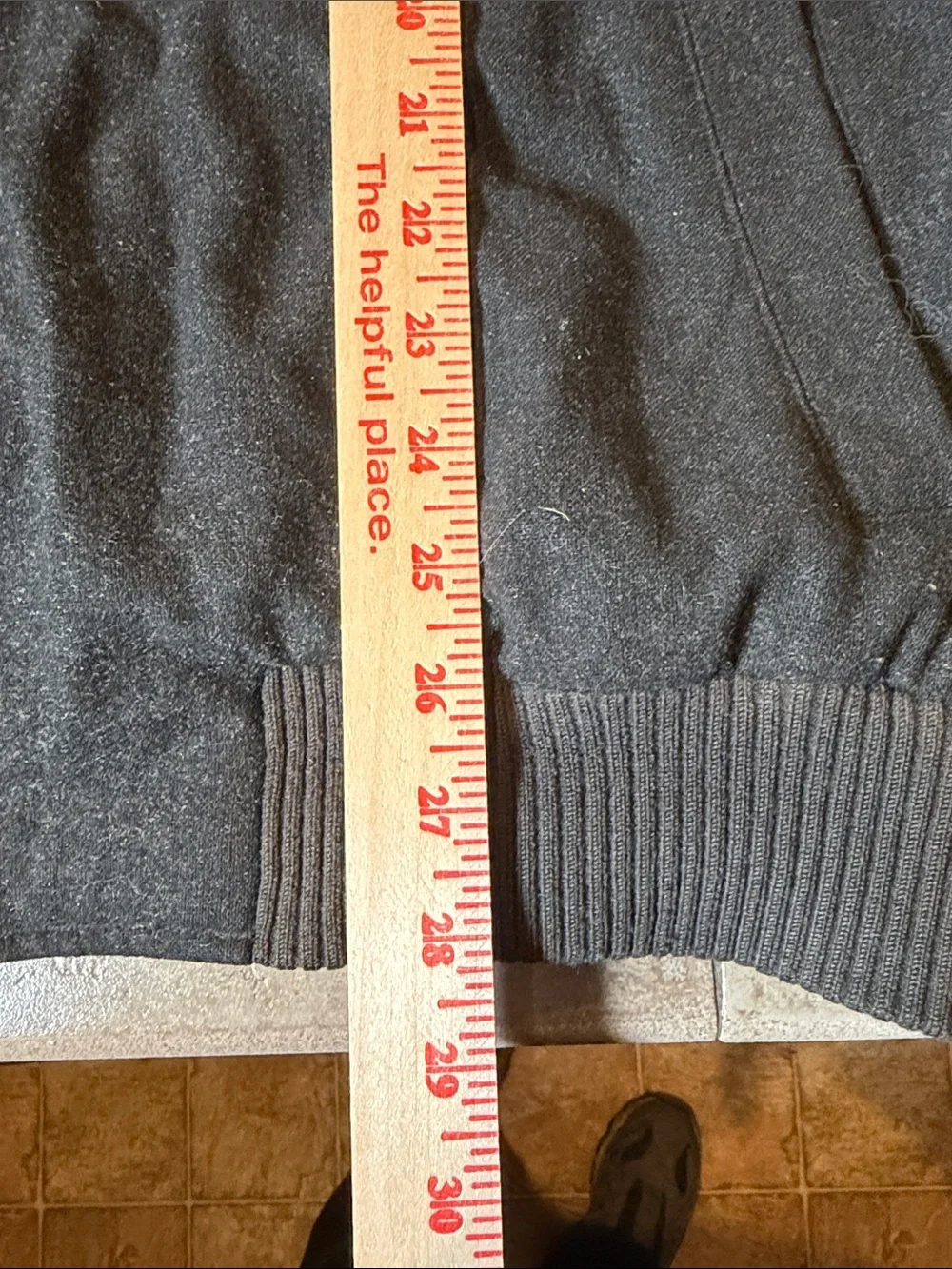 Nordstrom 65% wool Men’s Dark charcoal Gray Zip Jacket with Ribbed Collar Sz XL